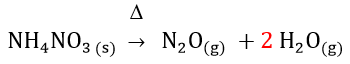 Decomposição térmica do nitrato de potássio
