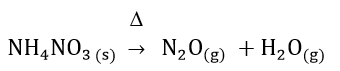 Decomposição térmica do nitrato de potássio