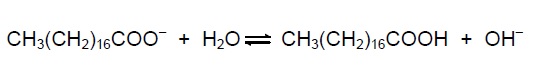 Equilíbrio químico do estearato de sódio em água - Questão 12 prova amarela - Enem 2009 - Eficiência dos sabões e detergentes