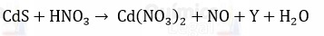 Considere a equação química, não balanceada, que representa a reação do sulfeto de cádmio em solução aquosa de ácido nítrico